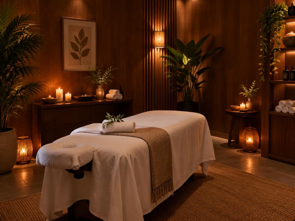 Full Body Massage setting at a spa in Hoshiarpur